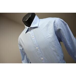 T.M. Lewin Dress Shirt Classic Fitted Designer Mens Sz Large Size 16-35